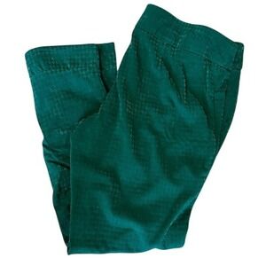 Crown &‎ Ivy Women's Emerald Green Textured Legging Pant LG Christmas Holiday